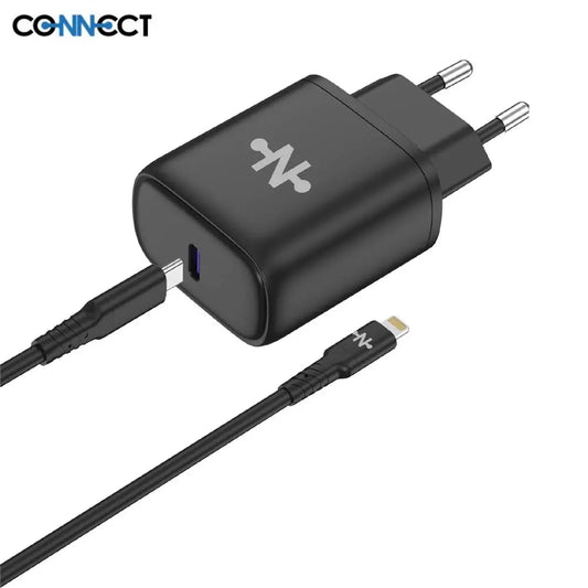 Duo Chargeur Secteur USB-C + Câble Type-C vers Lightning 1m – 25W Charge Rapide