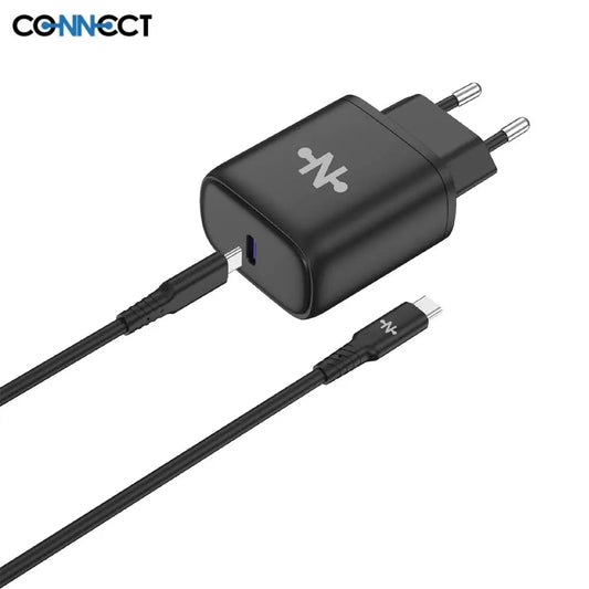 Duo Chargeur Secteur USB-C + Câble 1m Type-C - 25W – Charge Rapide