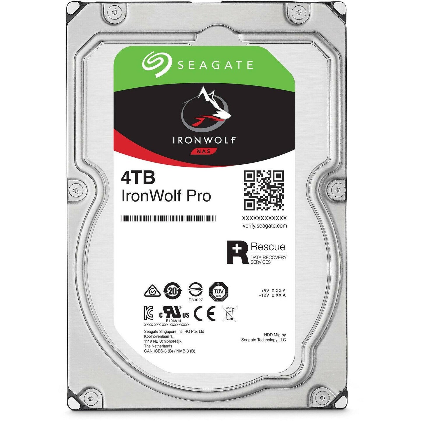 Disque dur interne Seagate IronWolf Pro ST4000NE001 - 4 To - SATA 6Gb/s - 7200 tr/min