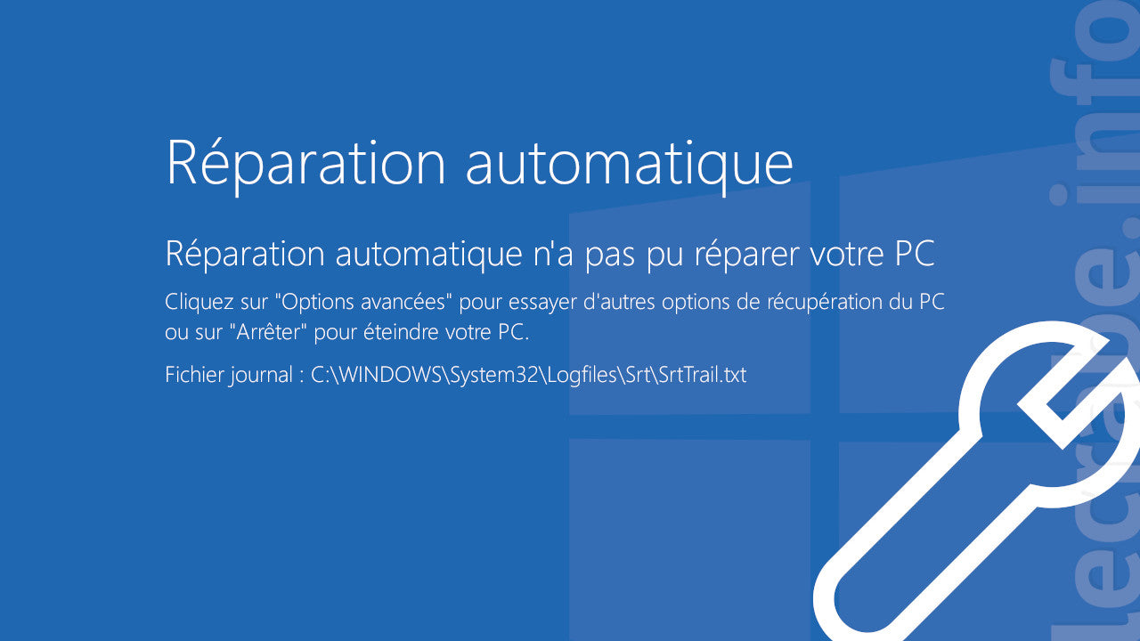 La réparation automatique Windows