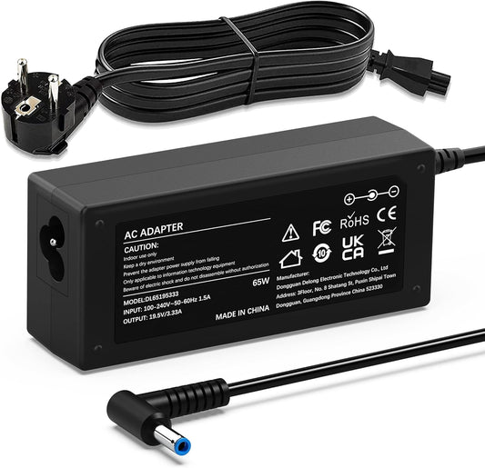 Chargeur compatible HP 65W USB-C – EliteBook, ProBook, Pavilion, Envy, Stream
