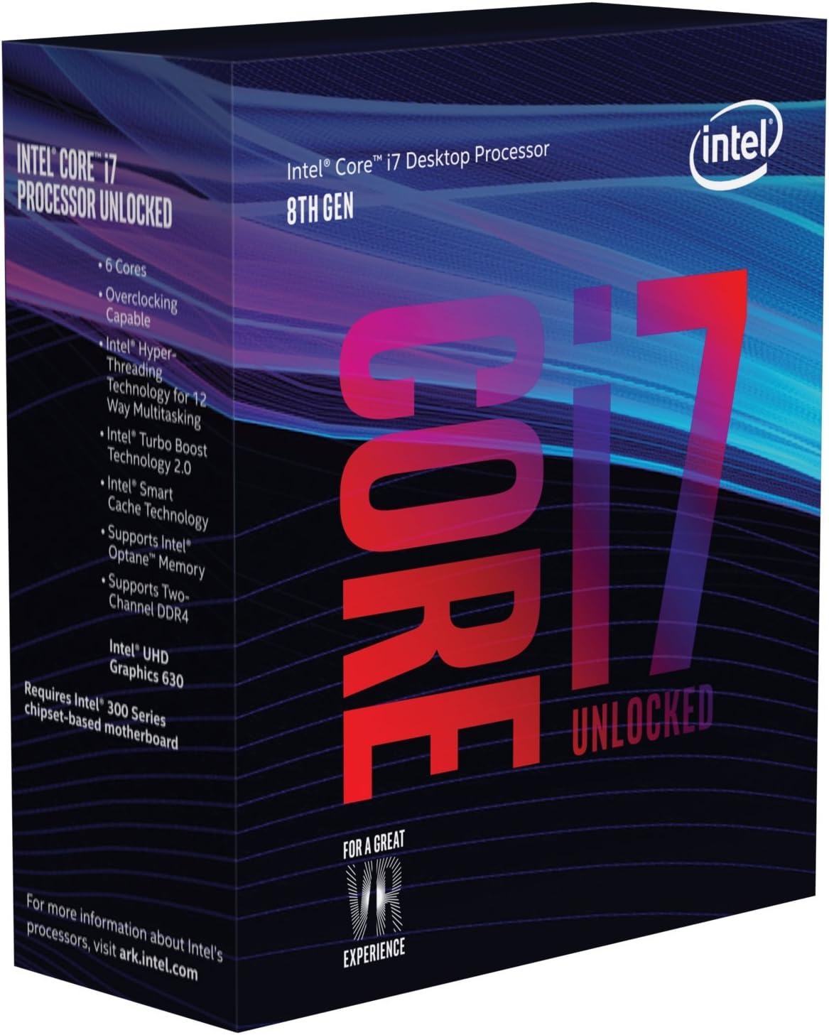 INTEL Processeur Core i7 i7-8700K Hexa-core - 3,70 GHz Pack - 12 Mo Cache - 4,30 GHz Vitesse