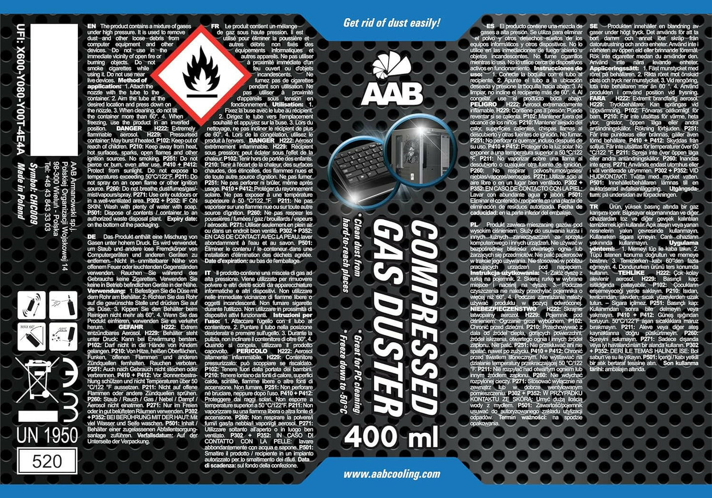 Bombe air sec AAB - 400ml