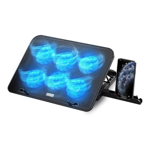 Support Refroidissement PC Portable 12 à 17 Pouces - 4 Ventilateurs Silencieux LED USB