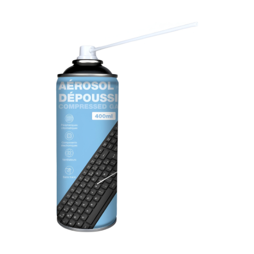 Bombe Air Sec Dépoussiérante 200 ml – Nettoyage PC, Clavier et Électronique