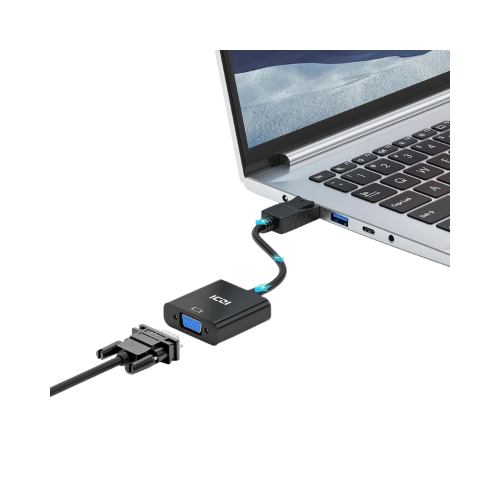 Adaptateur DisplayPort vers VGA 1080P - Convertisseur DP vers VGA Full HD PC Écran Projecteur